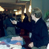Roger Davis Sells His Famous T-Shirts